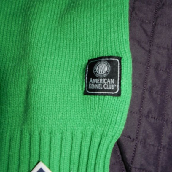Dogs Sweater Green/Grey Lightweight warm cosy sweater American Kennel Club L New - Picture 2 of 10